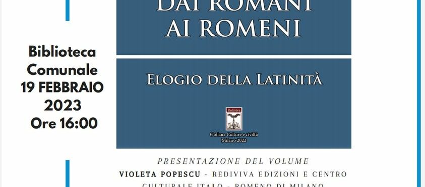 Presentazione del libro “Dai Romani ai Romeni – Elogio alla latinità” Comune di Spoltore
